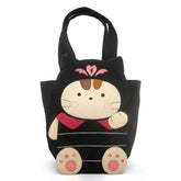 Sweetheart Cat Cute Black Cotton Casual Kawaii Tote Bag